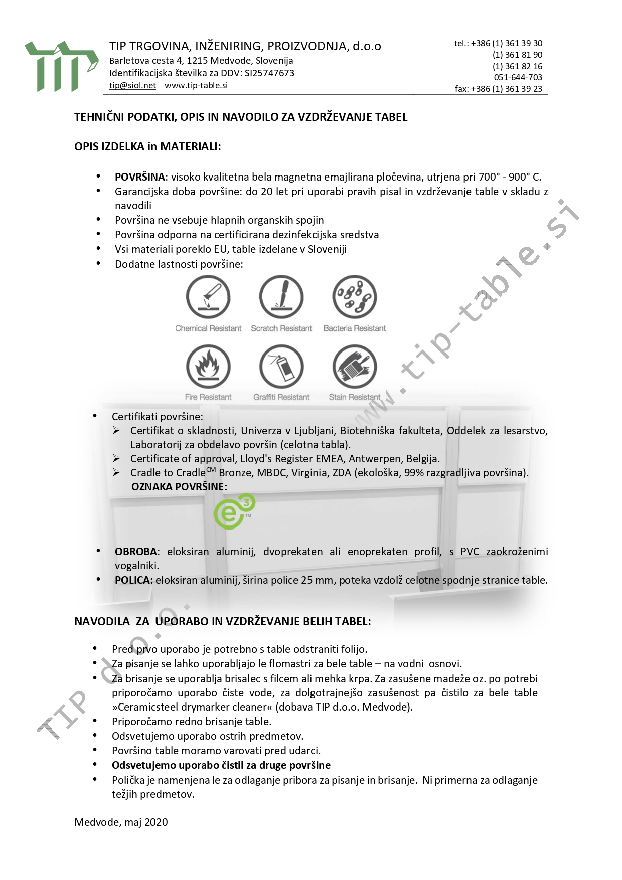 Tehnični opis tabel TIP in navodila za vzdrževanje skr2020 page 0001